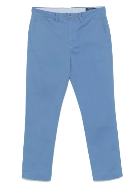 Haftowane сhinosy Polo Ralph Lauren polarowe niebieskie