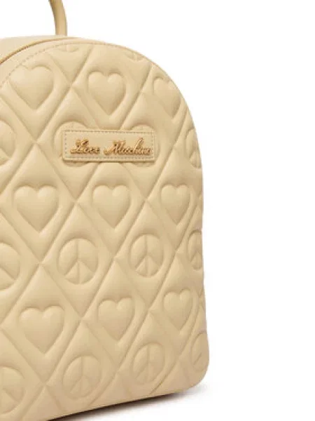 Love Moschino ruksak dámsky z imitácie kože béžová