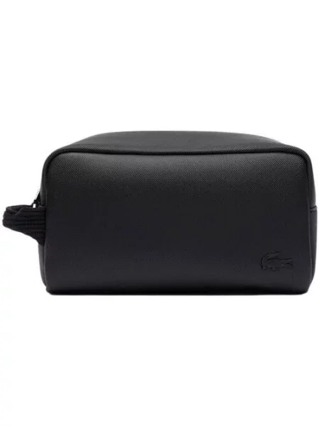 Kosmetyczka z naszywką z logo model Classic Toilet Kit' Lacoste czarna