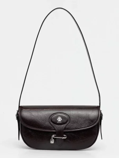 Bally torebka skórzana brązowy