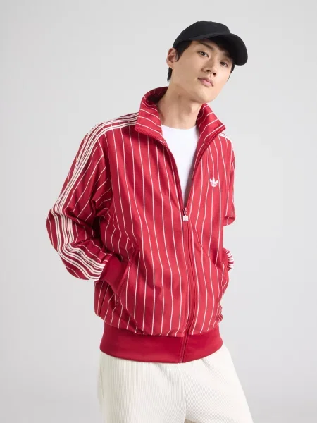 ADIDAS ORIGINALS Tepláková bunda FIREBIRD červená biela