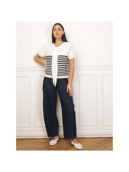 Top La Modeuse alb