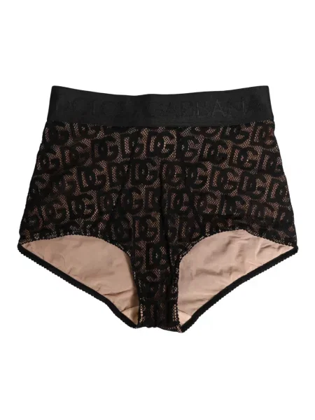 Majtki Dolce And Gabbana z wysoką talią czarne