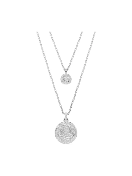 Naszyjnik Swarovski elegancki szary