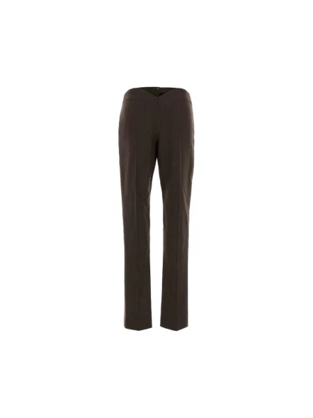 Spodnie Alexander Mcqueen w paski brązowe