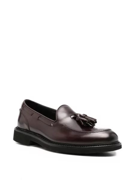 Pantofi loafer Canali din piele maro