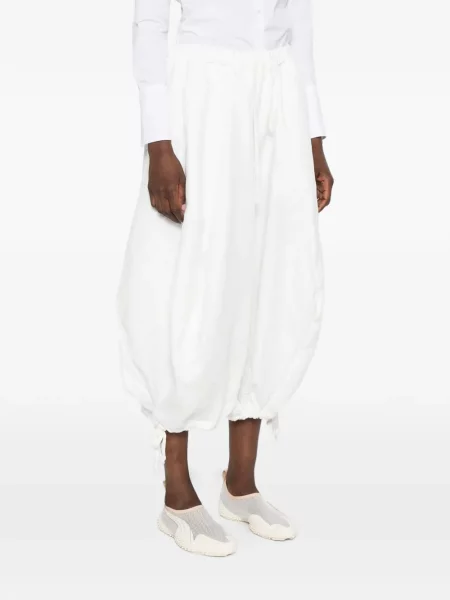 Pantaloni Comme Des Garçons cu cordon alb