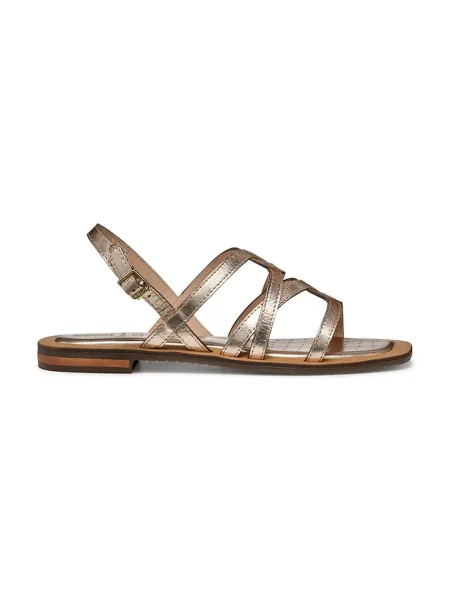 Geox sandale de piele D SOZY QC femei auriu