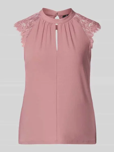 Top Vero Moda z krótkim rękawem różowy