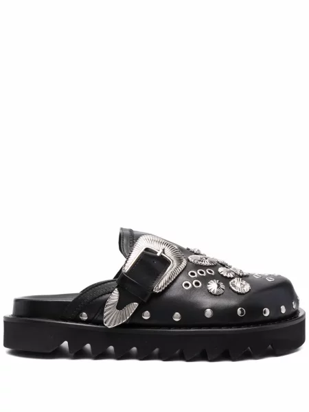 Papuci tip mules Toga Pulla negru