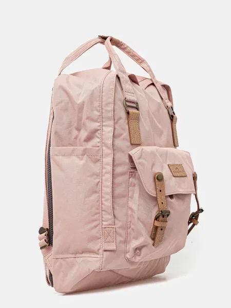 Однотонный большой рюкзак Doughnut розовый