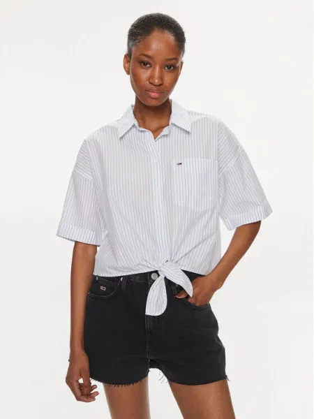 Srajca Tommy Jeans modra