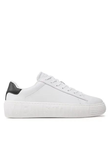 Tommy Jeans Sneakers Leather Outsole alb