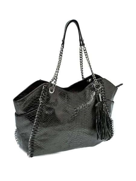 Geantă cu mânere cu lanț Michael Michael Kors cu imagine bej