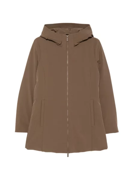 Palton Woolrich cu glugă maro