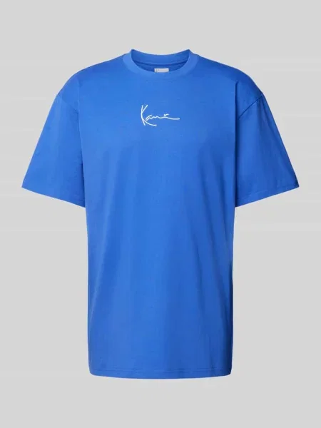 T-shirt z nadrukiem z logo Karl Kani niebieska