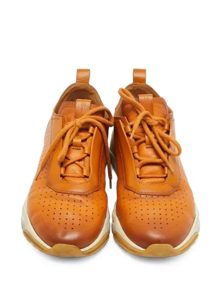 Sneakerși Santoni din piele portocaliu
