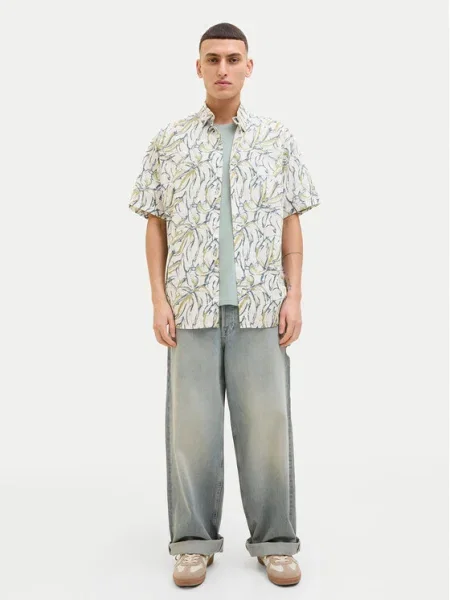 Jack&Jones Cămașă Joshua Écru Wide Fit
