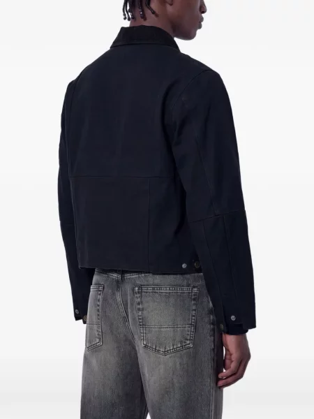 Manšestrová s límcem bunda Vetements černá
