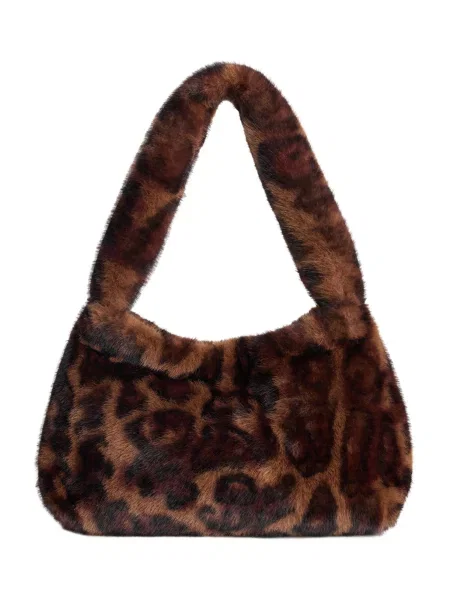 Bershka Torba za čez ramo rjava / umbra črna