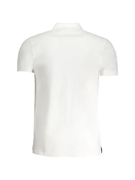 Tricou polo Cavalli Class cu broderie alb