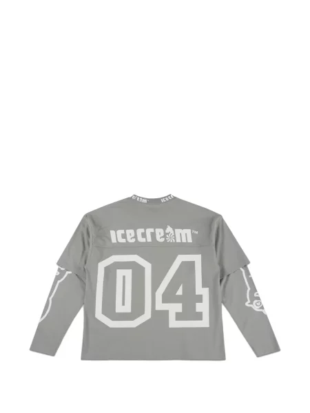 Lung tricou Icecream tricotate gri