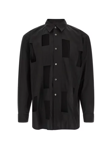 Cămașă Comme Des Garcons Homme Plus cu imprimeu geometric negru