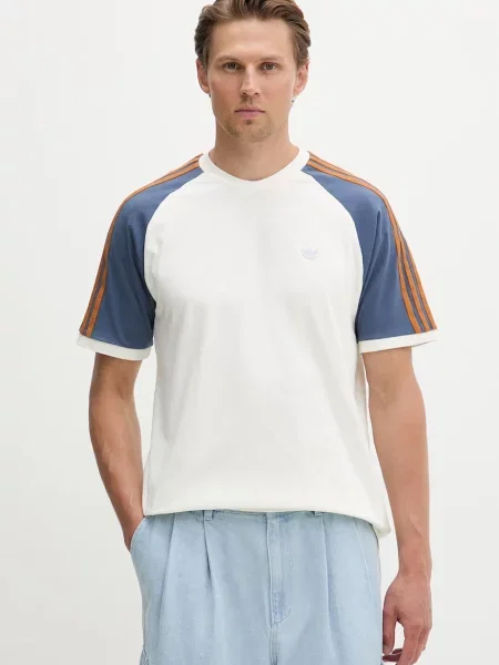 Adidas Originals majica za muškarce od pamuka Cali bež