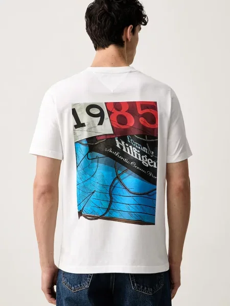 Tommy Hilfiger tricou pentru bărbați din alb