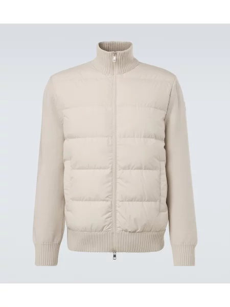 Cardigan Moncler de lână bej