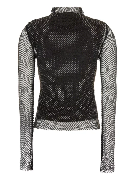 Top Sportmax plasă lung de plasă negru