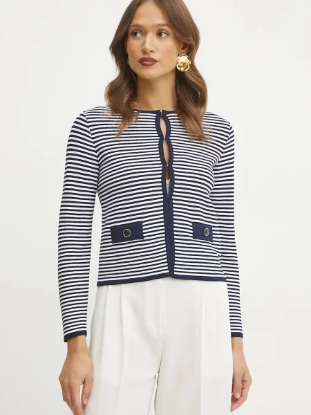 Luisa Spagnoli cardigan femei bleumarin light