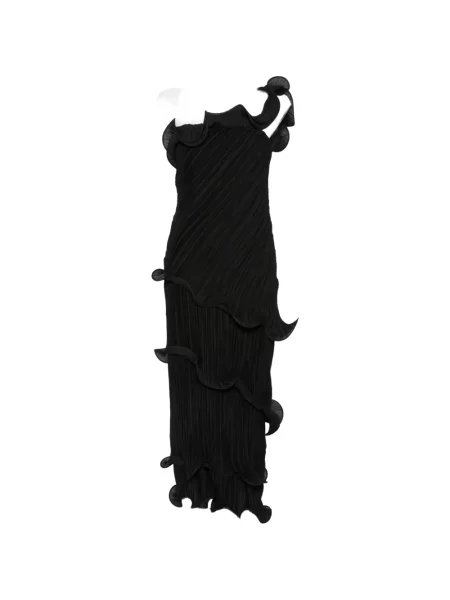 Rochie midi Cult Gaia cu un umăr gol negru