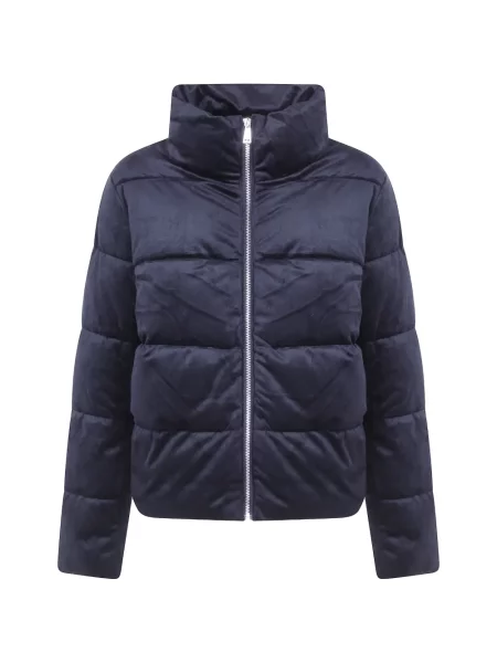 Geacă cu puf Lauren Ralph Lauren de catifea albastru