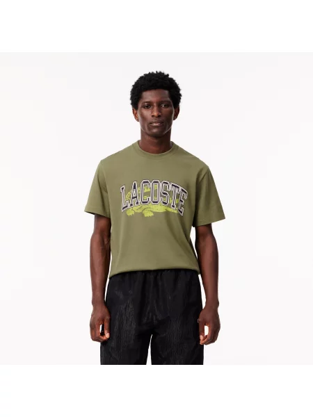 Lacoste Klasyczny Krój Koszulki Bawełnianej T-Shirt zielona