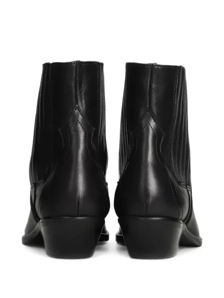 Botine Julie Dee din piele negru