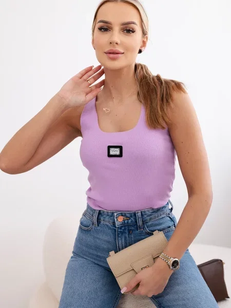 Top Kesi w paski fioletowy