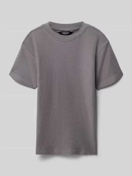 Damski t-shirt o kroju regular fit z fakturowanym wzorem model Farno' Cars Jeans