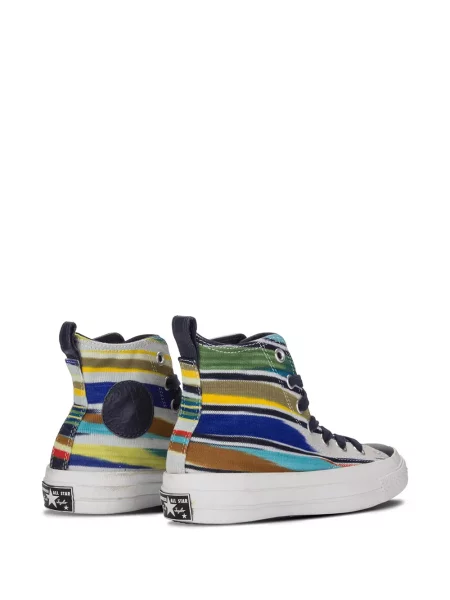 Sneakersy Converse w paski na platformie czarne