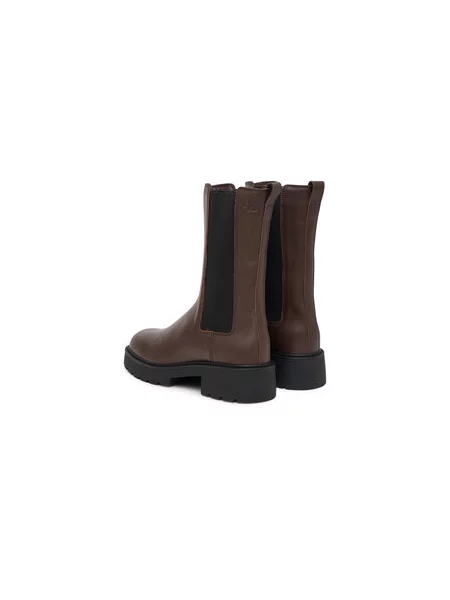 Calvin Klein Gležnjarji Chelsea Chunky Mid Chelsea Boot Lth Temno rjava