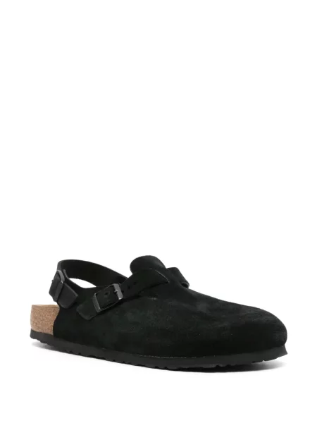 Papuci Birkenstock din piele de căprioară negru