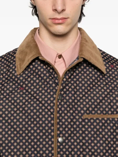 С яка риза Valentino Garavani от рипсено кадифе синьо