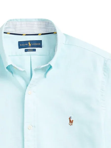 Keprová košile Polo Ralph Lauren s výšivkou modrá