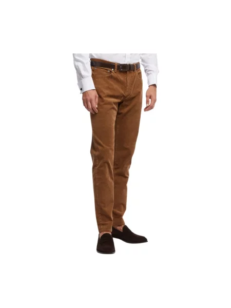 Spodnie Brooks Brothers brązowe