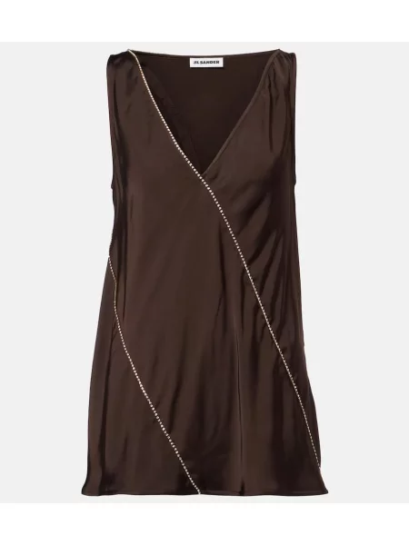 Top Jil Sander din satin violet