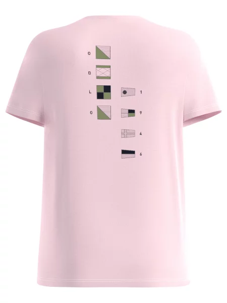Koszulka z krótkim rękawem ODLO T-shirt crew neck s/s COTTON BLEND ODLO różowa