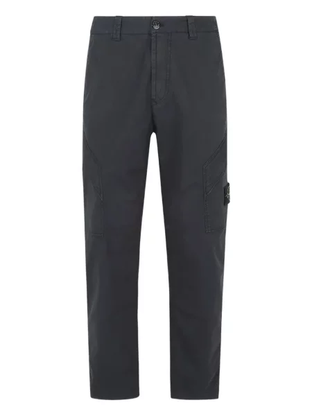 Pantaloni Stone Island cu strasuri albastru
