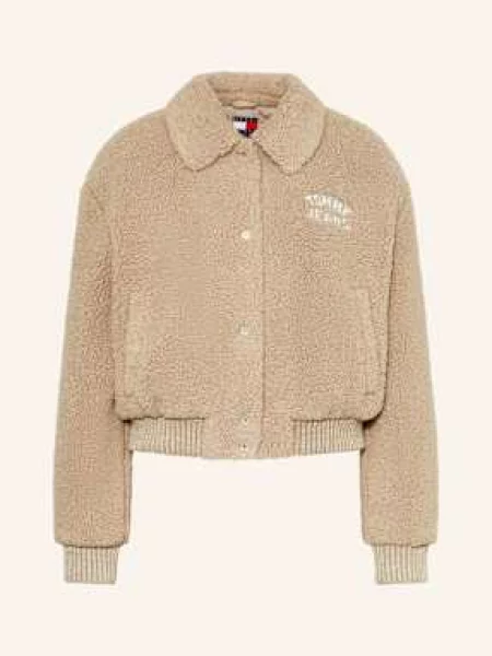 Tommy Jeans kurtka pluszowa Kobiety jednolity S brązowy