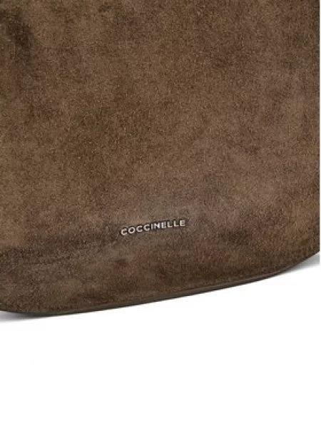 Ročna torba Coccinelle QKG Coccinellesunup Suede E1 QKG 13 01 01 Khaki zelena