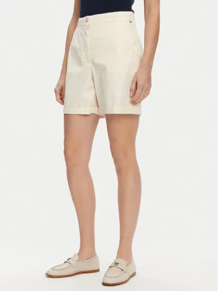 Kratke hlače iz tkanine Tommy Hilfiger rumena